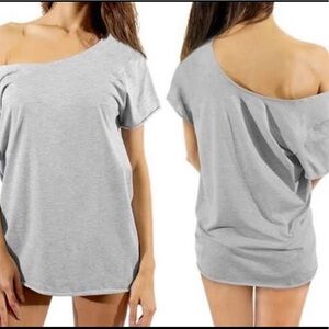 NEW Off the Shoulder top, gray top, sexy top S-5X